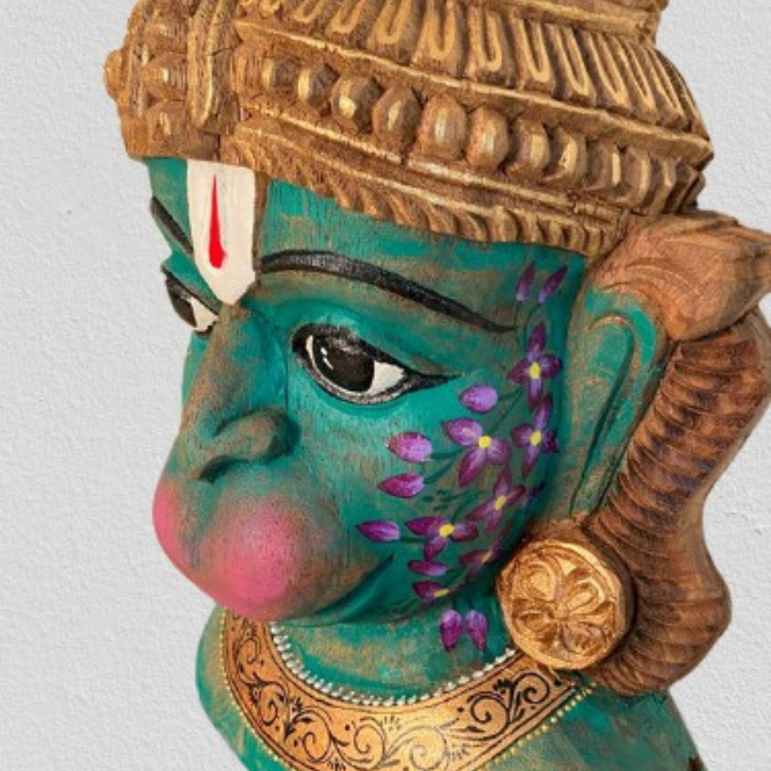 Handpainted Hanuman Head : Kapaal 3