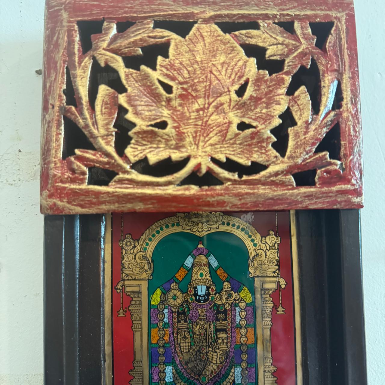 Framed glass Tanjore Painting ( Balaji)