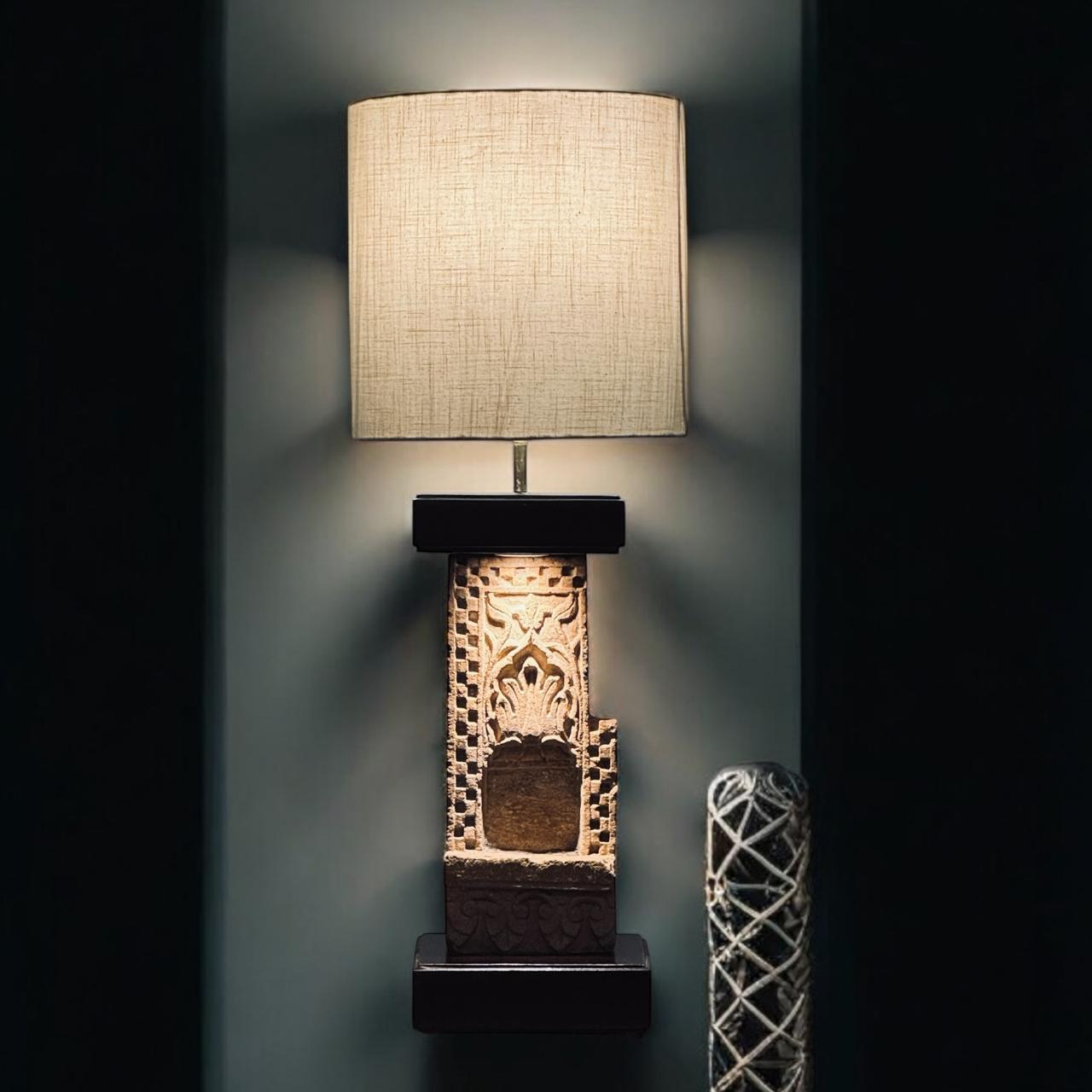 Stone Lamp : Noor 17 ( Shade Included)