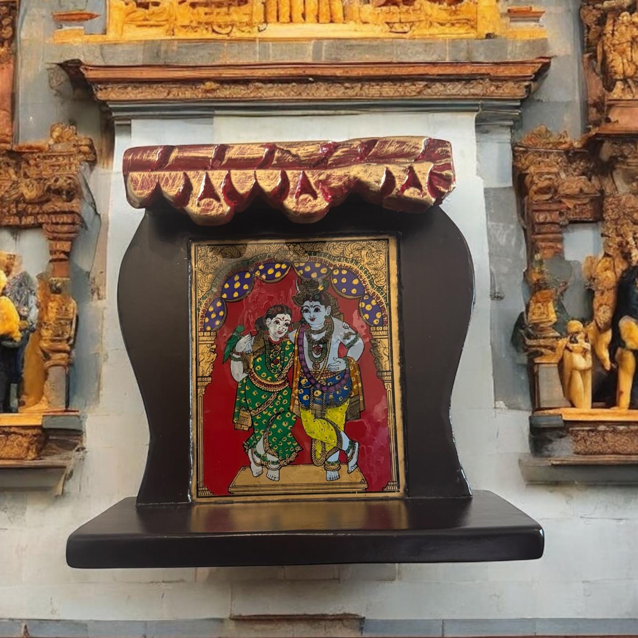 Framed Glass Tanjore Painting ( RadhaKrishna)