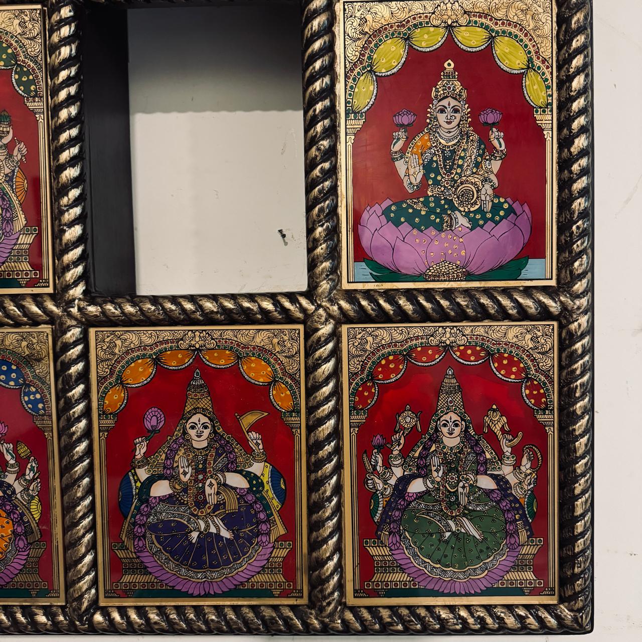 Tanjore Painting : Ashtalakshmi  Idols