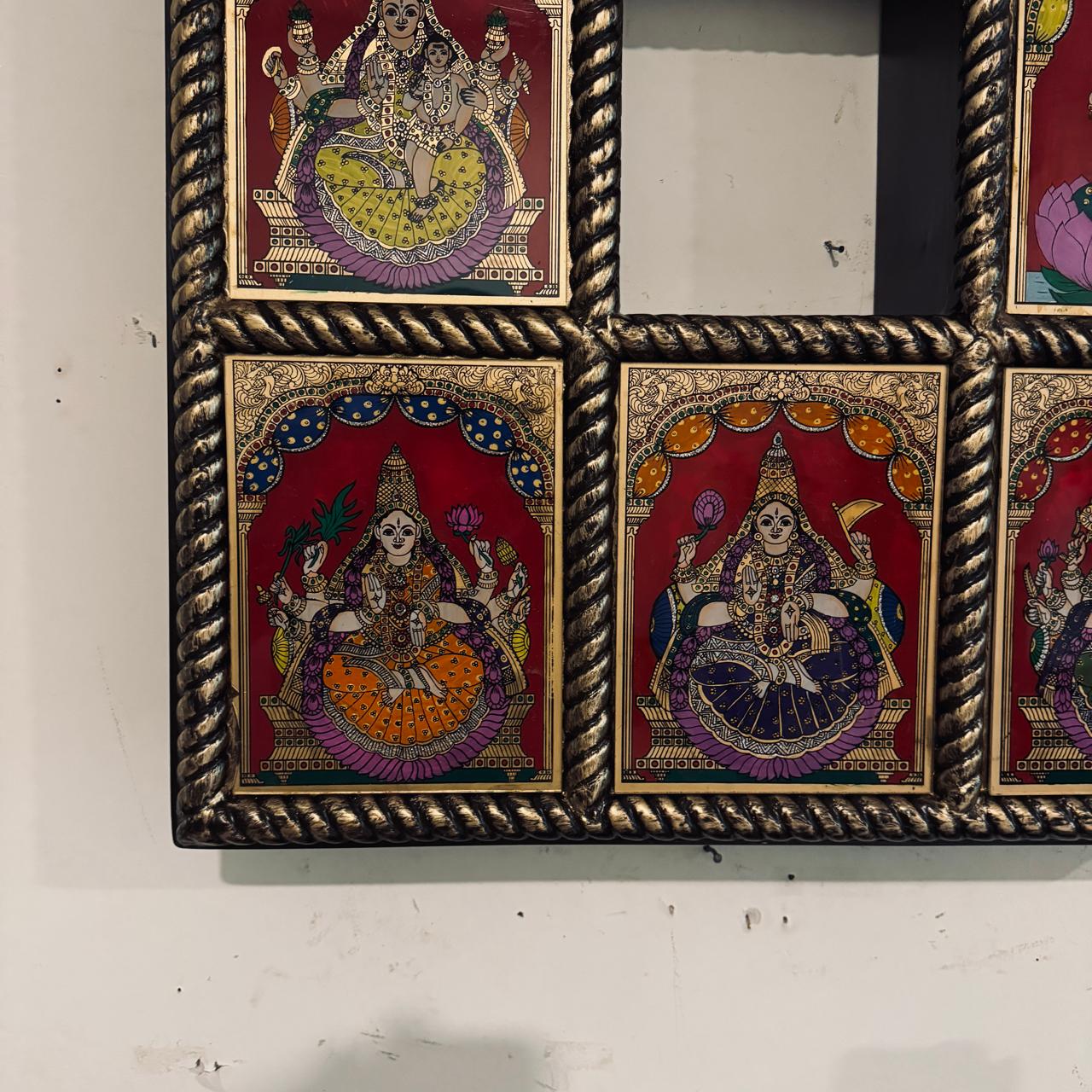 Tanjore Painting : Ashtalakshmi  Idols